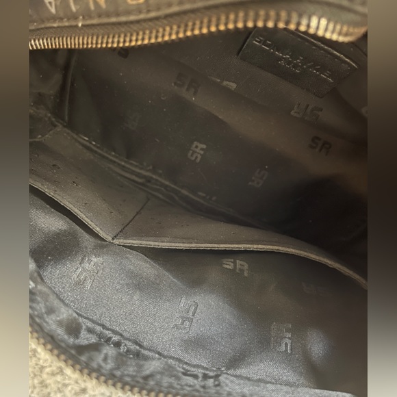 SONIA RYKIEL Signature Monogram Bag Satchel Logo Leather Hand Purse Crossbody xo - Picture 15 of 17